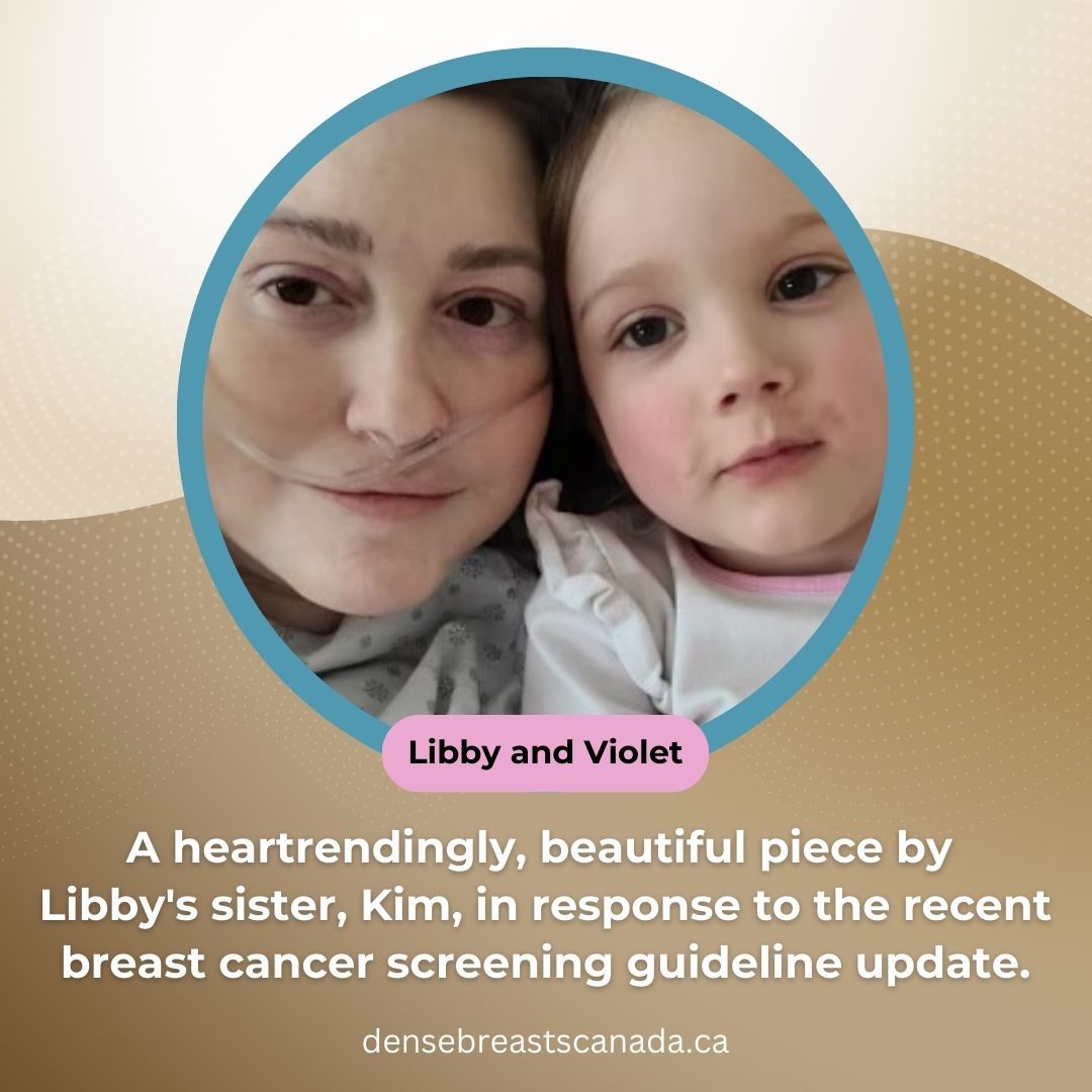 Libby's sister, Kim, responds to the breast cancer screening guideline update
