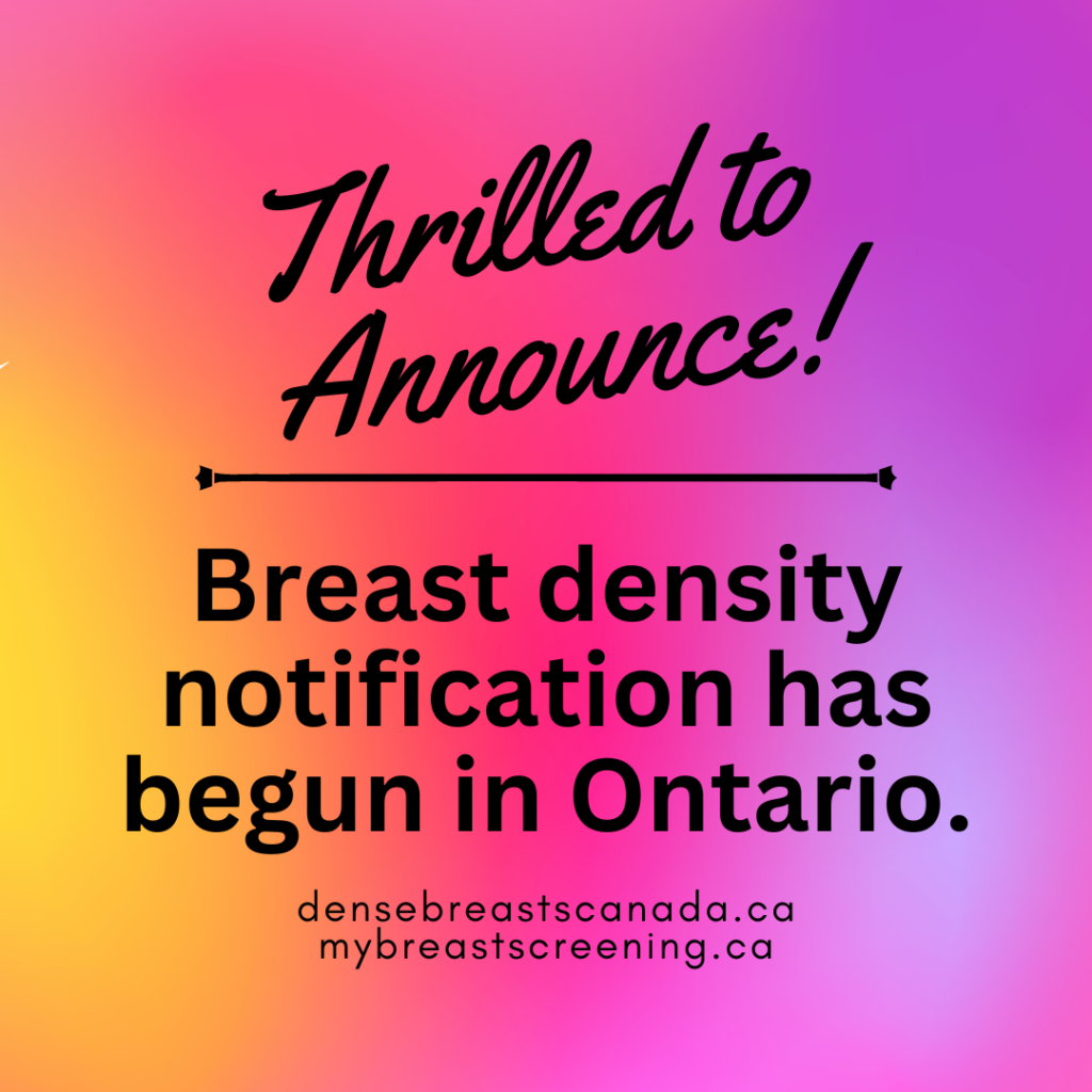 Breast density notification begins in Ontario